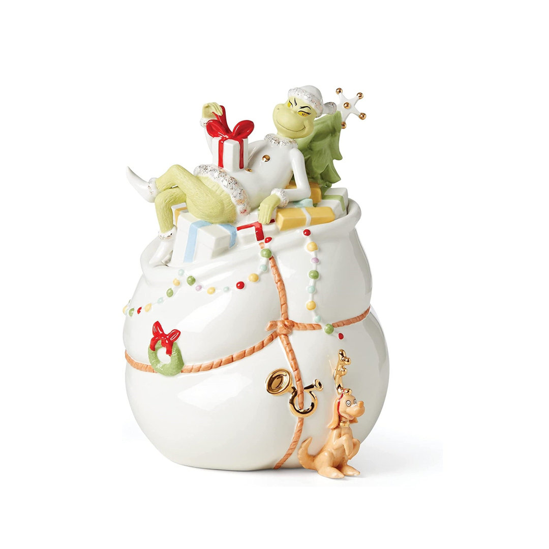 MERRY GRINCHMAS Grinchie 120 qt. Cookie Jar Lenox