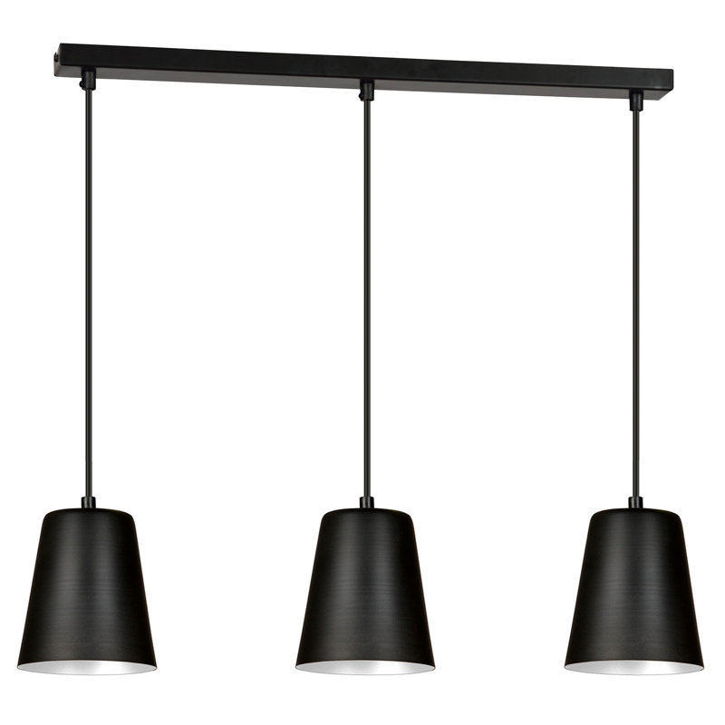 Normandie 3 - Light Kitchen Island Pendant, Black-White