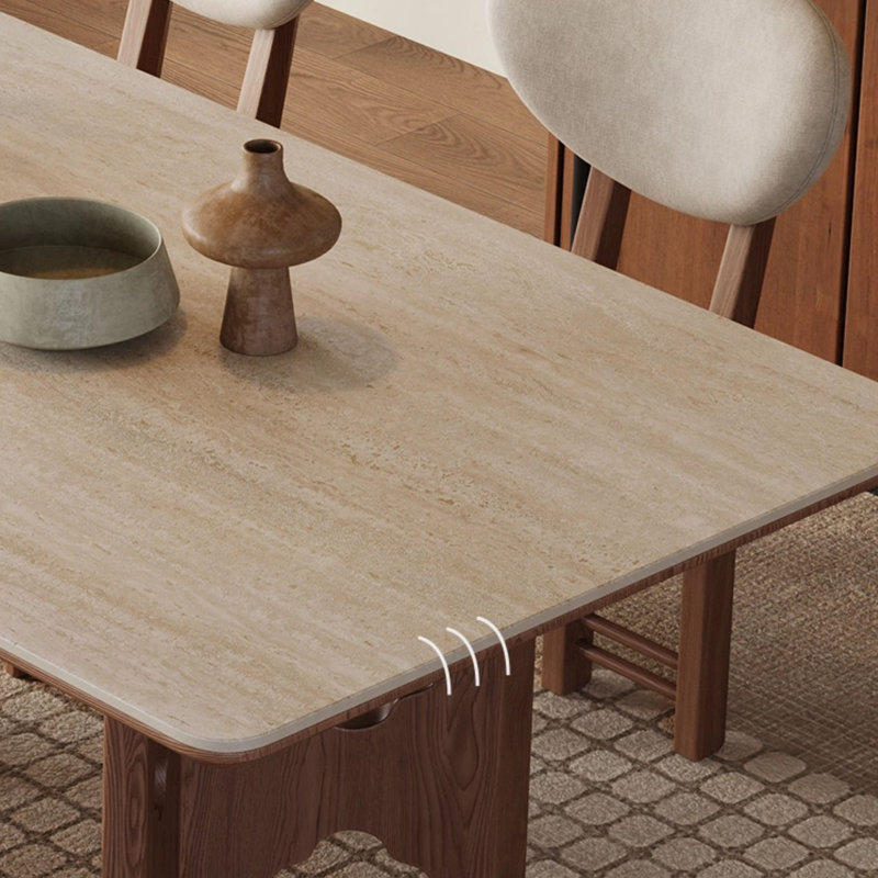Staveley Modern Solid Wood Rock-Panel Dining Table, 29.5"H x 55.1"L x 31.5"W