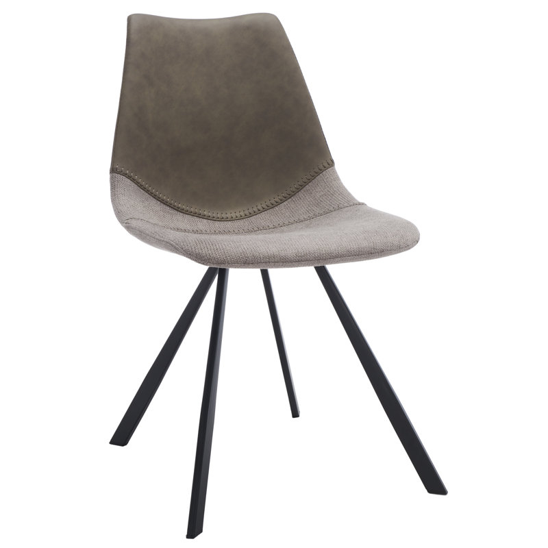 Chaise d'appoint en similicuir Greer, Gris