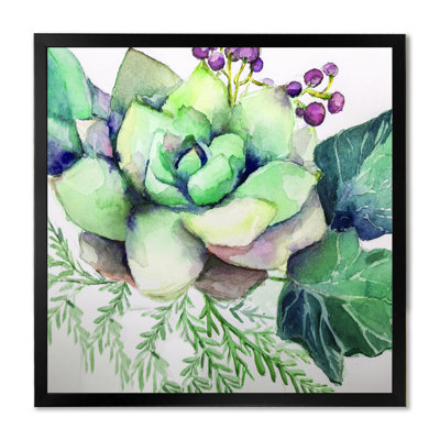Peinture de fleurs succulentes - sur