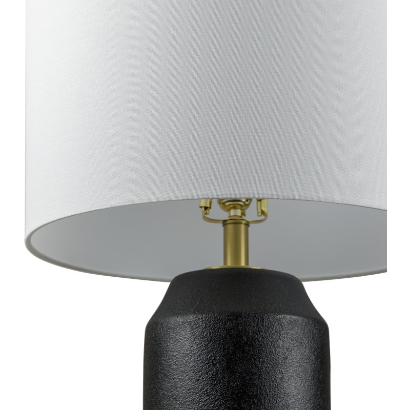 Lampe de table en céramique Patrick, Noir