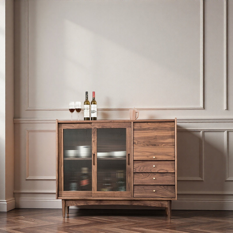 Vitrine de rangement pour salon moderne et minimaliste, H 37,8 po x l 51,18 po x P 15,75 po