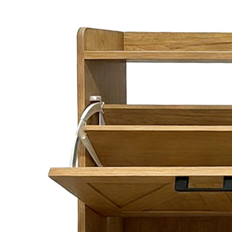 Armoire de rangement étroite pour chaussures avec 4 tiroirs rabattables pour le vestibule