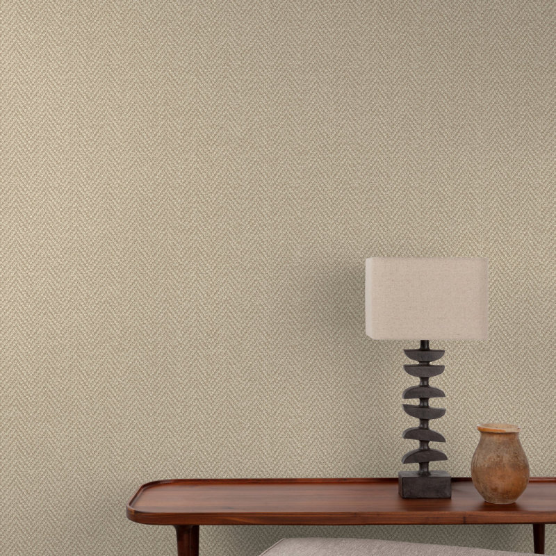 Structured Walls Collection Natural Weave Wallpaper Roll, Grey