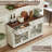 Farmhouse Sideboard Buffet Cabinet With Storage,59" Large Credenza With 4 Glass Doors & 2 Drawers,Adjustable Shelves Console Table,Wood Kitchen Coffee Bar For Dining Room,Living Room-1474769647-1474922012