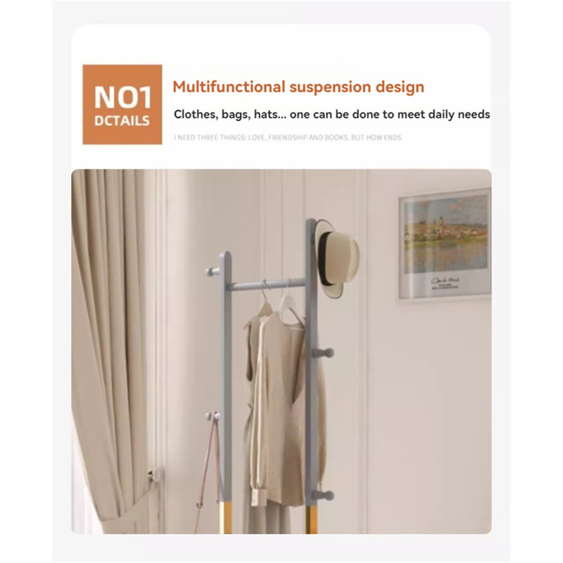Simpliwood Solid Wood Clothes Stand, Gray