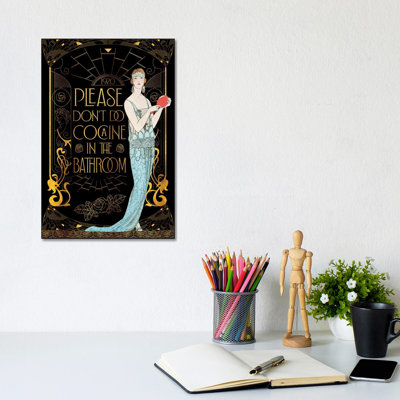 Please Don't Do Cocaine In The Bathroom- Gallery-Wrapped Canvas Giclée