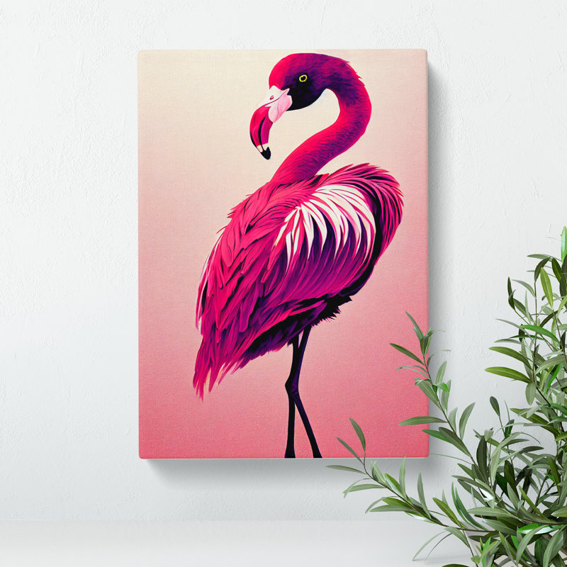 XC1022-2395X Handsome Flamingo - Wrapped Canvas Print, 76cm H x 50cm W x 3cm D