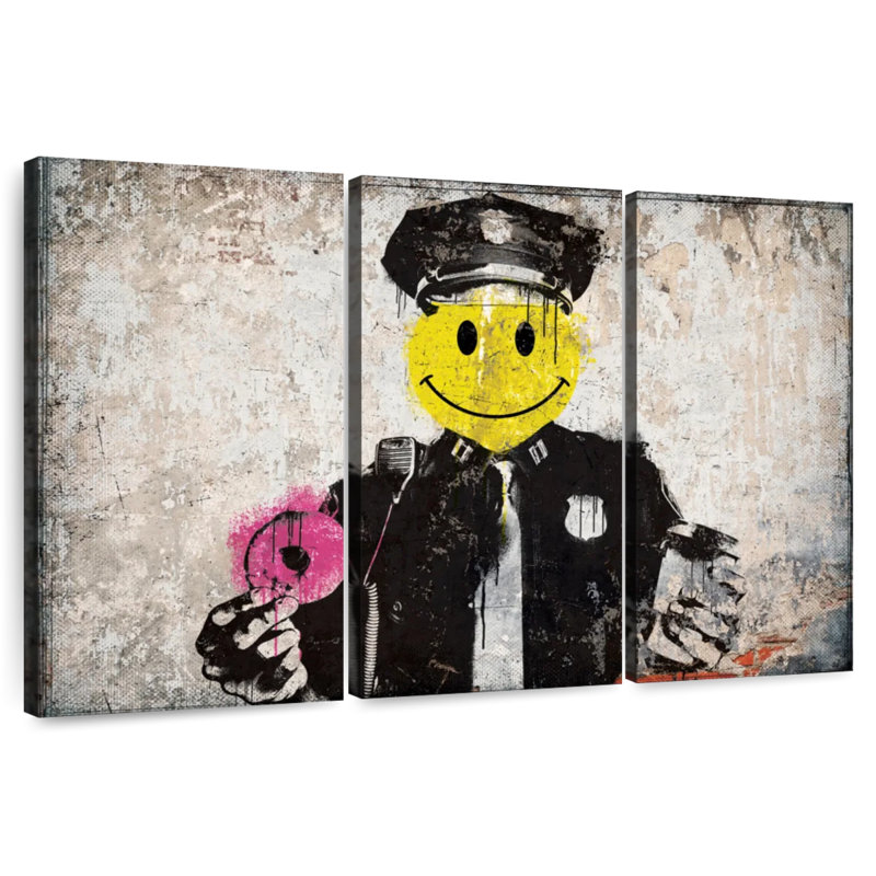 Khyia Smiley Cop Breakfast, 42" H x 65" W