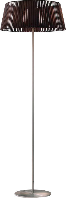 Ribbon Floor Lamp, Matte Black, Mocha