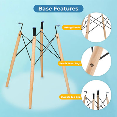Table Base Steel Wooden