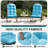 2-Pcs Outdoor Seat/Back Cushion For Adirondack Chair-1882779782