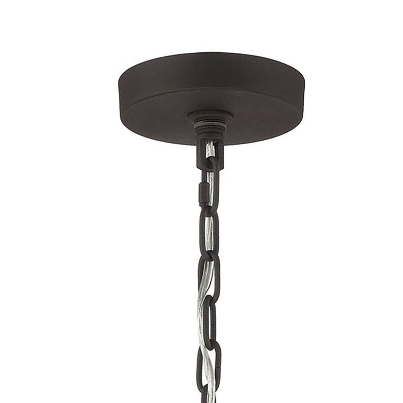 Luminaire suspendu à 3 lumières de 16 po de large Salinger - gris anthracite, H 18 po x l 16 po x P 16 po, Trois lumières