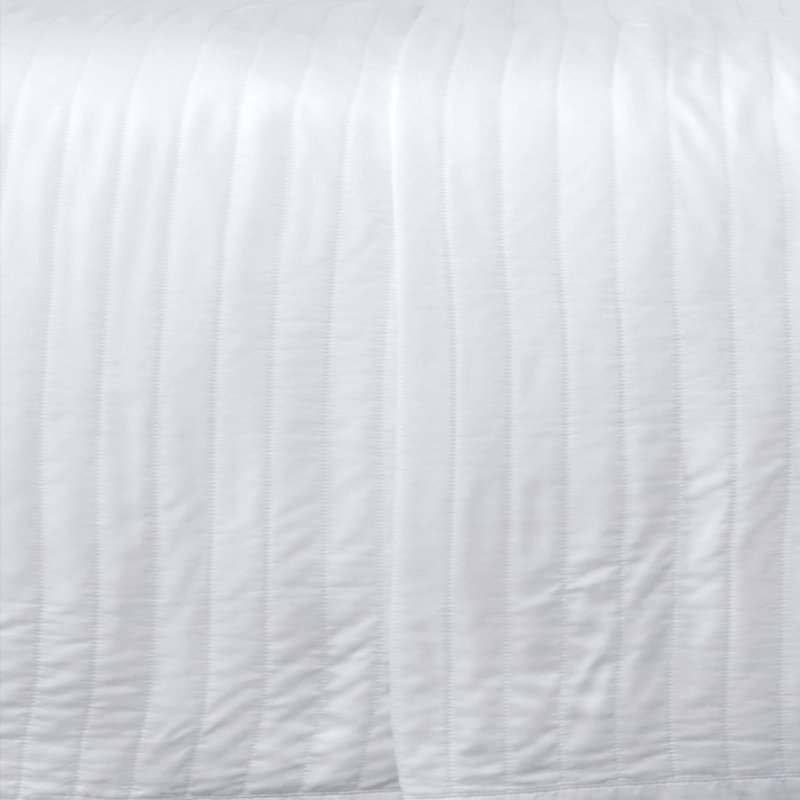 Couvre-lit en rayonne de bambou Carlyle, Couvre-lit grand, Blanc