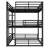Queen Over Full Xl Over Queen Metal Triple Bunk Bed, Heavy-duty Space-saving Bunk Bed With Full Guardrails & Noise-free Design, Easy Assembly, Black-1896255558