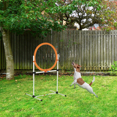 2-in-1 Dog Obstacle Training Agility Equipment Tire Jump Ring/Hurdle Bar