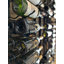 Ensemble de porte-bouteilles mural en métal 15 bouteilles Indurial - nickel brossé - hauteur 60 po-602893345