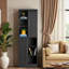 Armoire de rangement, finition brun noir