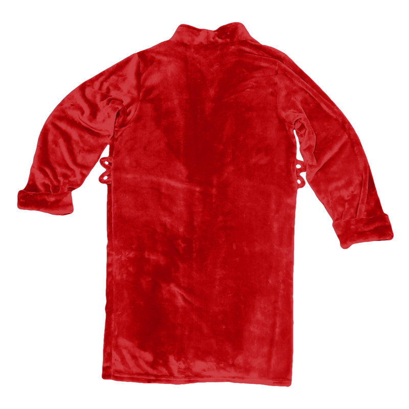 Velour Gender Neutral Mid-Calf Bathrobe with Pockets