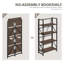 4 Tier Vintage Multifunctional Folding Bookshelf, No-Assembly Plant Stand Storage Rack Shelves For Home Office