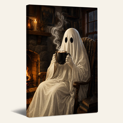 Art mural sur toile, "Ghost In White"