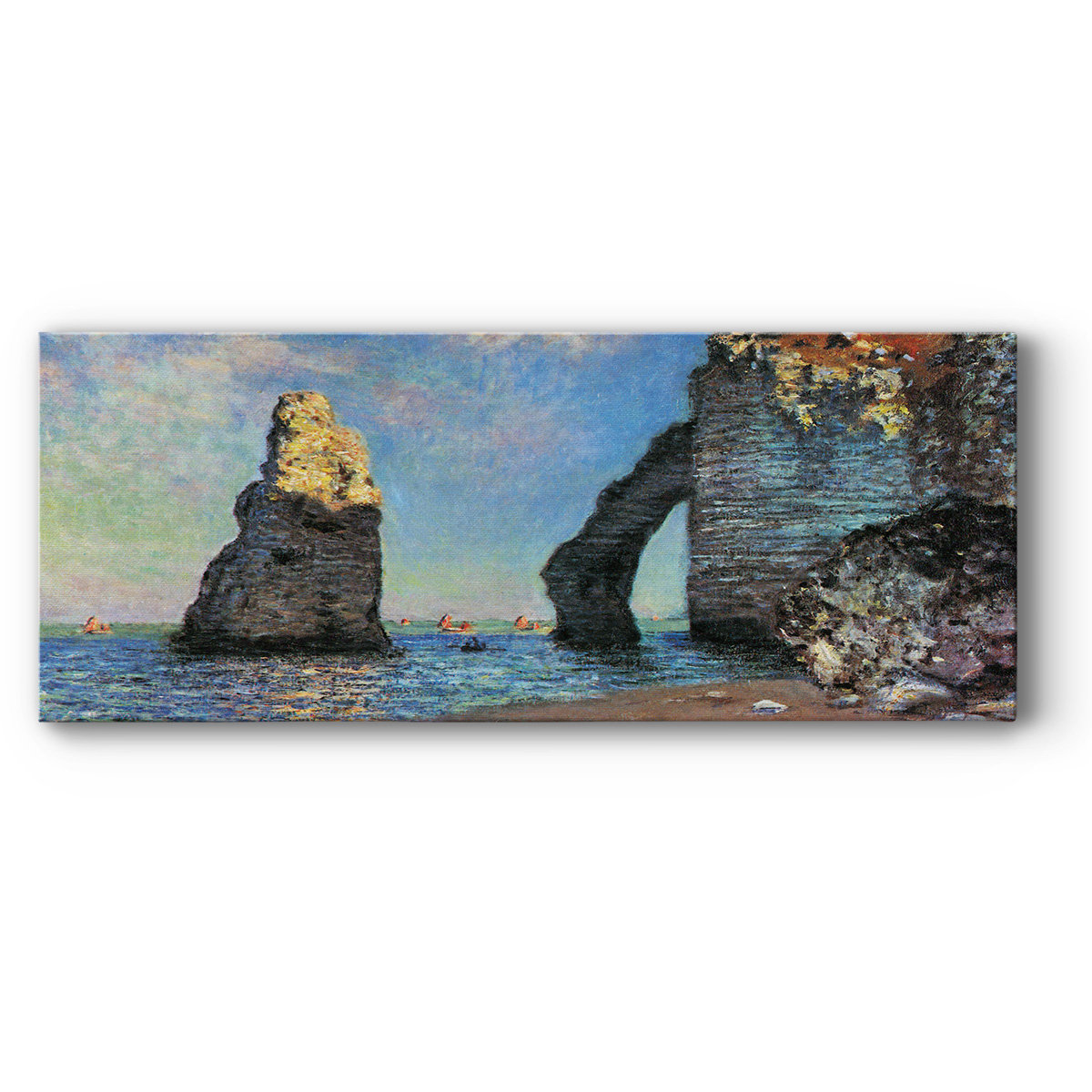Highland Dunes The Rocky Cliffs Of Étretat By Monet On Canvas Print ...