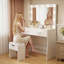 Ensemble de meuble-lavabo 35,4 po avec tabouret et miroir-2041911273