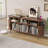 Large Round Record Player Stand with Charging Station, Vinyl Record Storage Cabinet with Sliding Door, Mid Century Modern Turntable Stand with Open Shelves for Bedroom Living Room-57485511-61306267