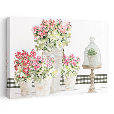 Nuances de rose et art printanier rouge
