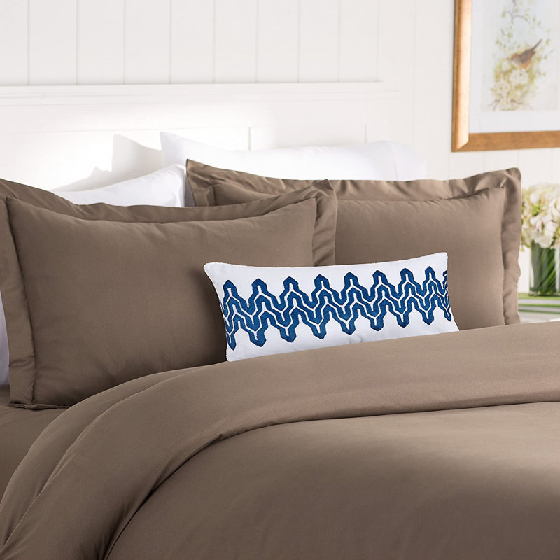 Percale Duvet Cover, King Duvet Cover + 2 King Shams, Rust