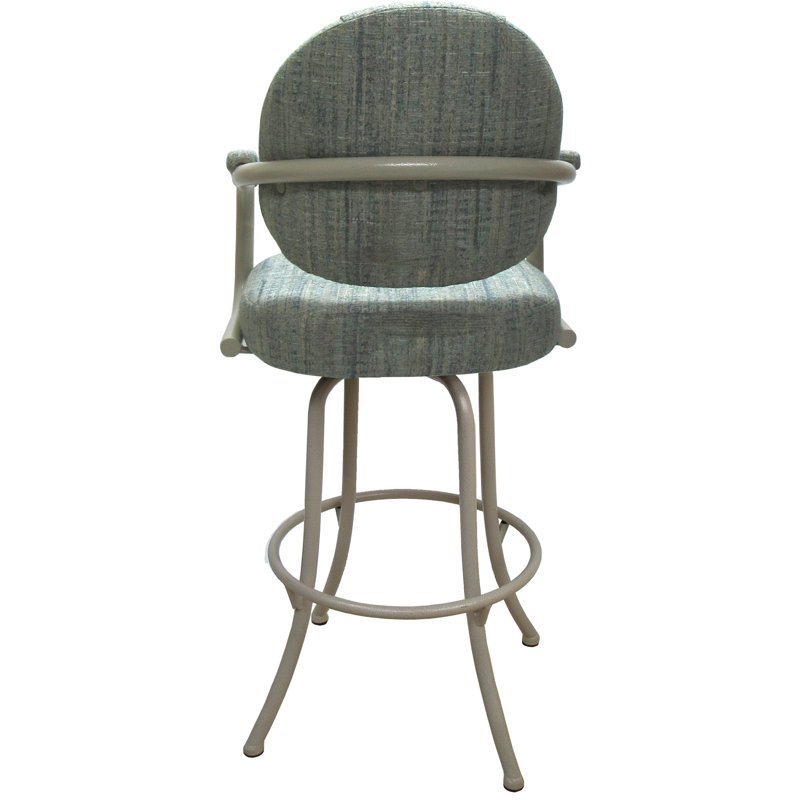 Tabouret de bar Gurteerith, Mélange de polyester bleu, Bar Stool (30" Seat Height)