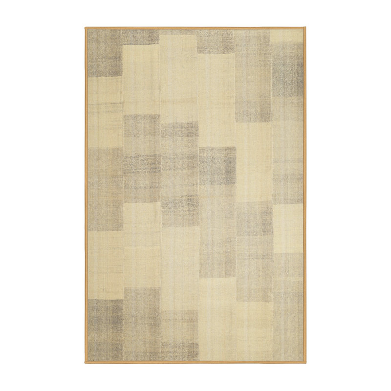 Surface beige contemporaine tapis, Rectangle 2 pi x 4 pi