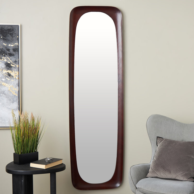 Miroir mural en bois, Brun foncé