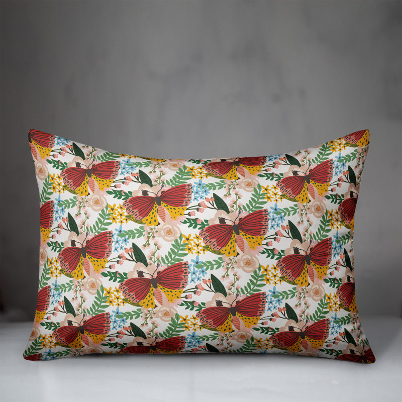  Housse et insert de coussin rectangulaire Folksey Butterfly