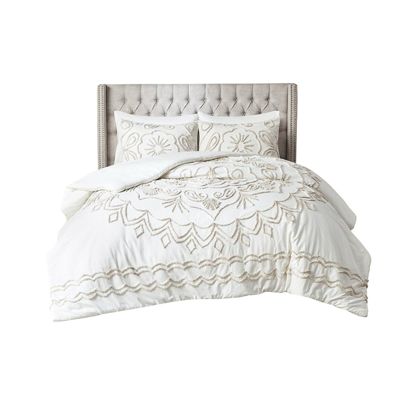 Housse de couette en coton chenille 3 pièces Colorful