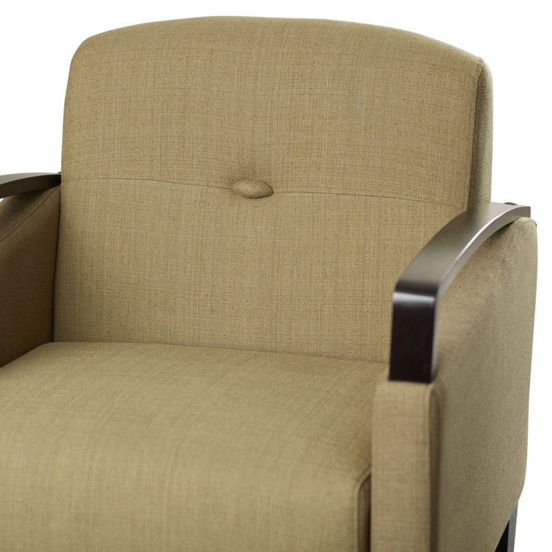 Fauteuil capitonné l 30 po Fabiano, Tissage couleur blé