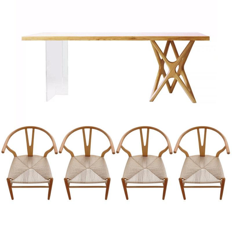 Ensemble de salle à manger rectangulaire, H 29,52 po x L 70,86 po x l 31,49 po