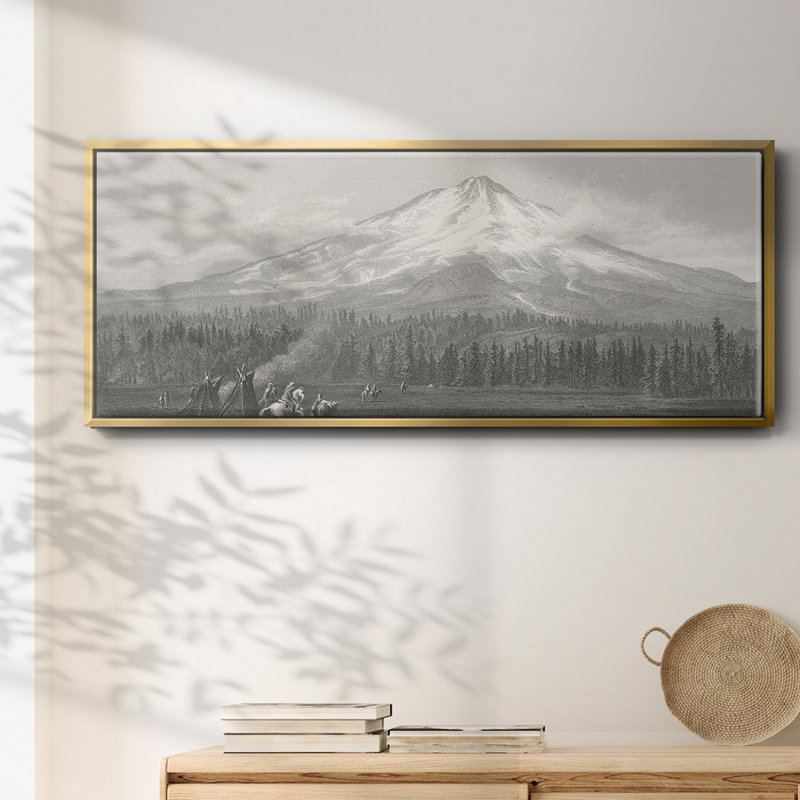 Mount Shasta- Framed Canvas, 8" H x 20" W
