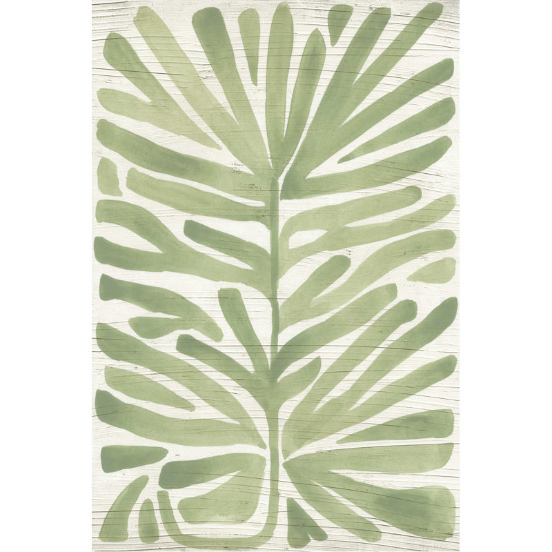 Feuille de palmier Driftwood IV, H 12 po x l 8 po x P 1,25 po