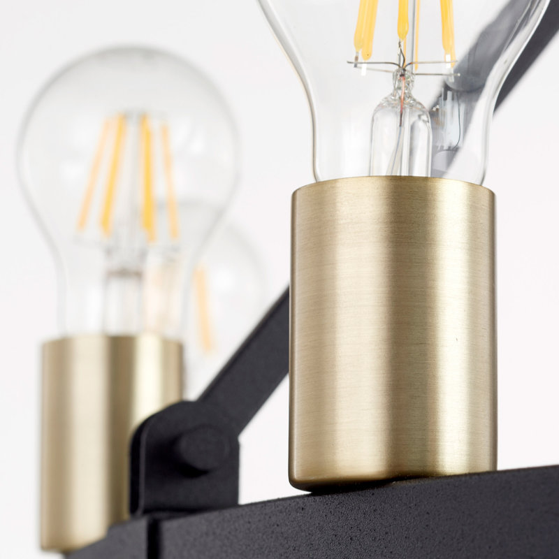 Paxton Noir & Aged Brass 16-Light Modern Farmhouse Chandelier