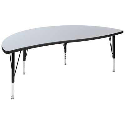Goddard Half Circle Wave Collaborative Adjustable Height Activity Table