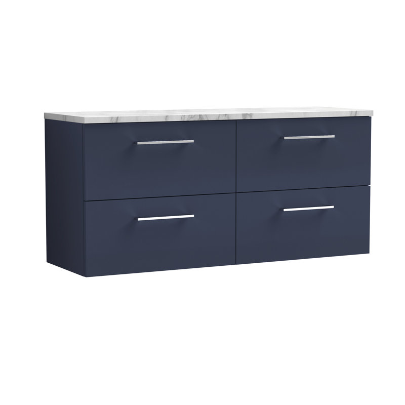 Arno 56.2cm Double Bathroom Vanity Base Only, Midnight Blue