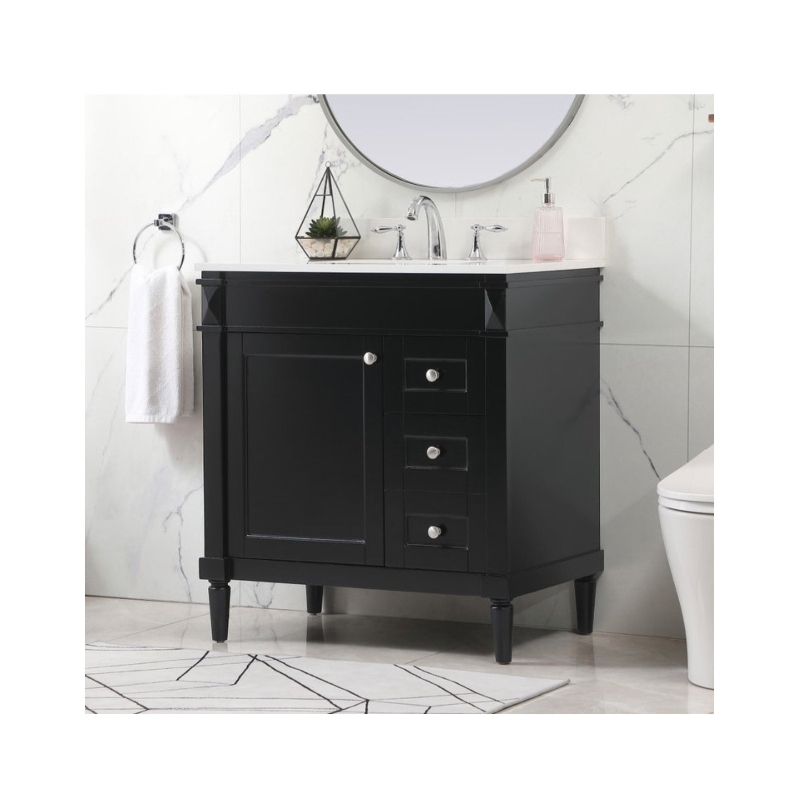 Readington 32'' Single Bathroom Vanity, Black