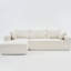 108 x 68 pouces nuage - salon modulaire modulaire, 4, blanc, style minimaliste, sans assemblage, siège profond avec mousse souple 4 velours côtelé blanc pour le siège,