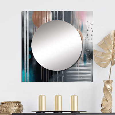 Mankato - Abstract Marble Large Square Mirror Wall Decor For Bedroom