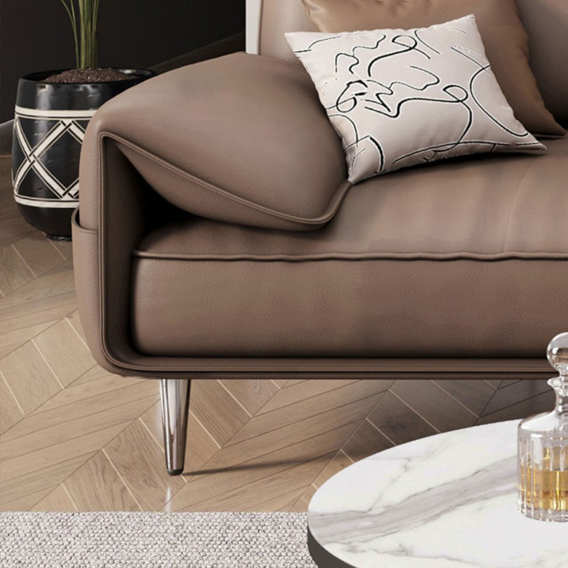 Ensemble de salon en cuir véritable 3 pièces Coffee