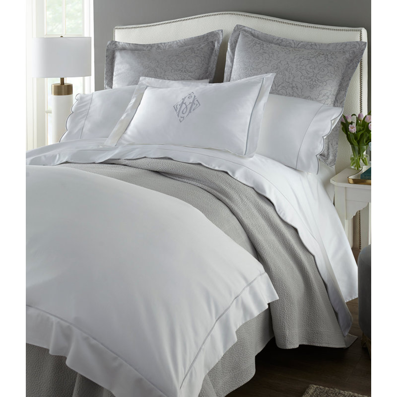 Soprano II 420 Thread Count 100% Cotton Sateen Flat Sheet, King, Pearl