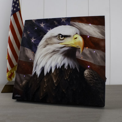 Patriotic Pride 10x10 Lighted Fiber Optic Canvas