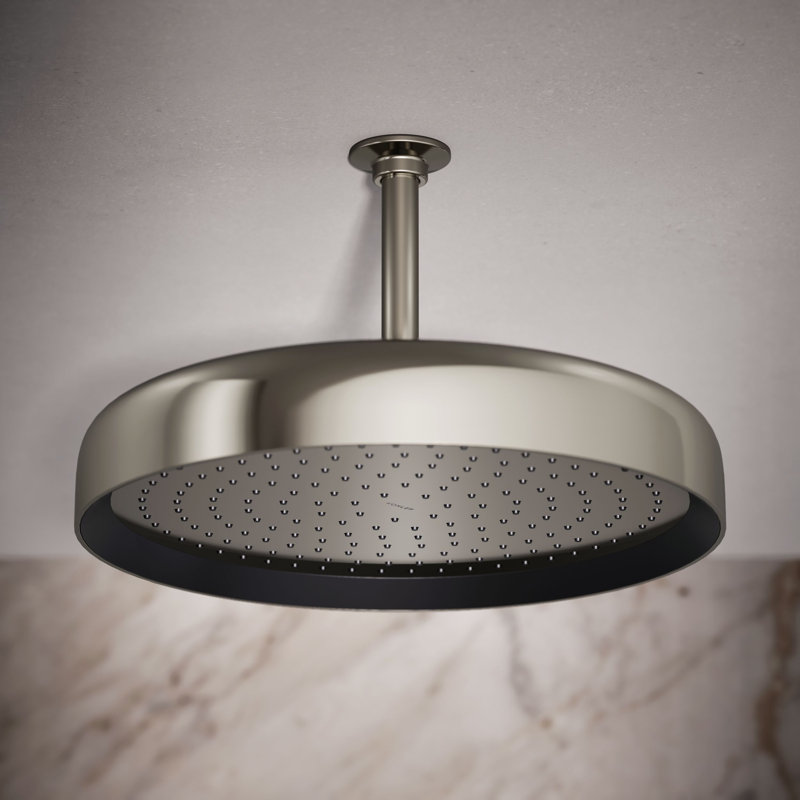 Statement 14" Single-Function Wall or Ceiling-Mount Round Rainhead, Round Rain Showerhead 2.5 GPM, Vibrant Polished Nickel